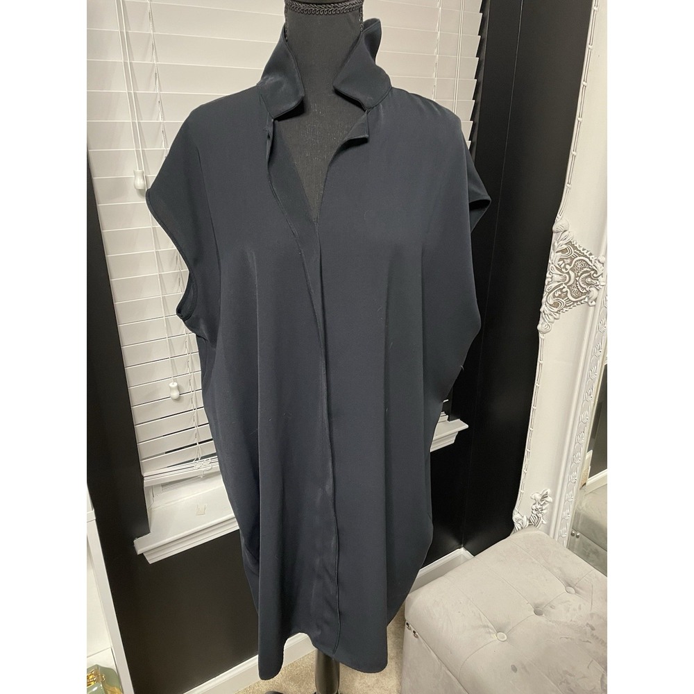 Madison Size XL Navy Blue Tunic Dress Short Sleeve